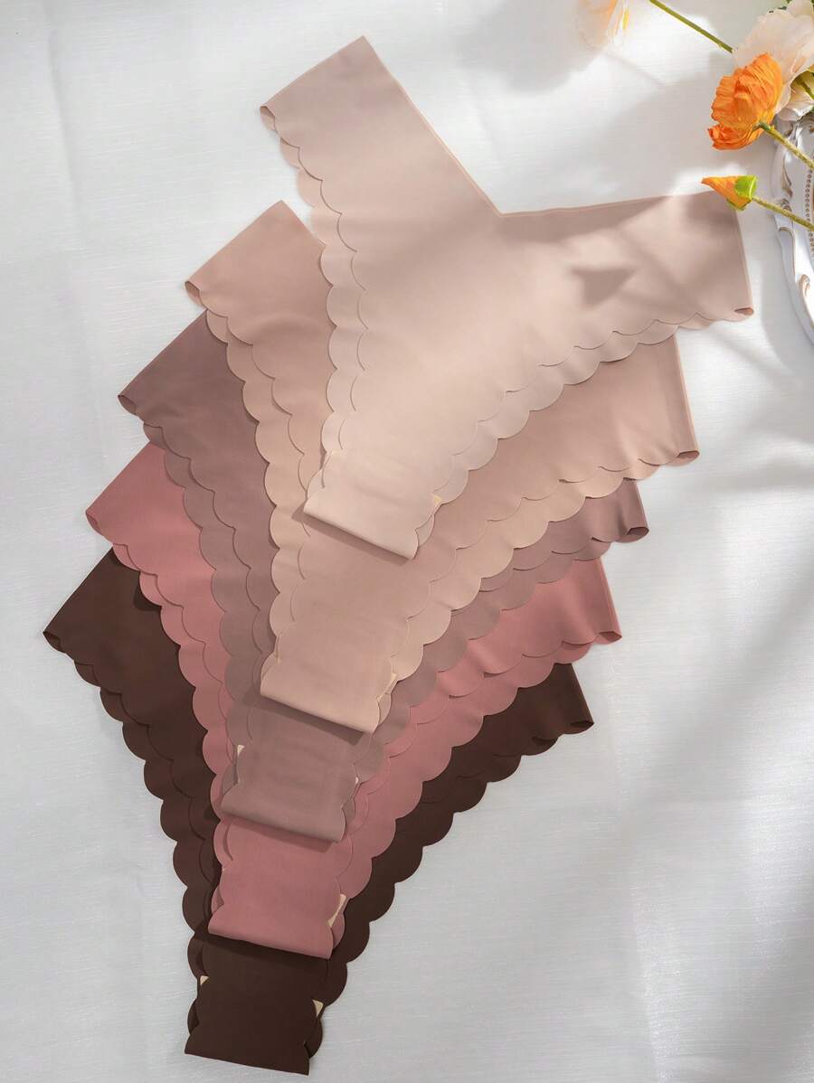 Pack Of 5 Scallop Trim Briefs-Soco Hoodie