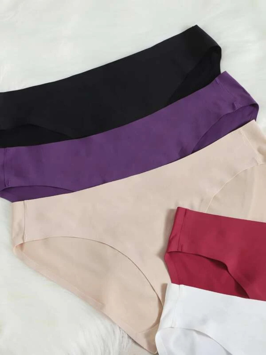 Pack Of 6 Solid Seamless Panty Set-Soco Hoodie