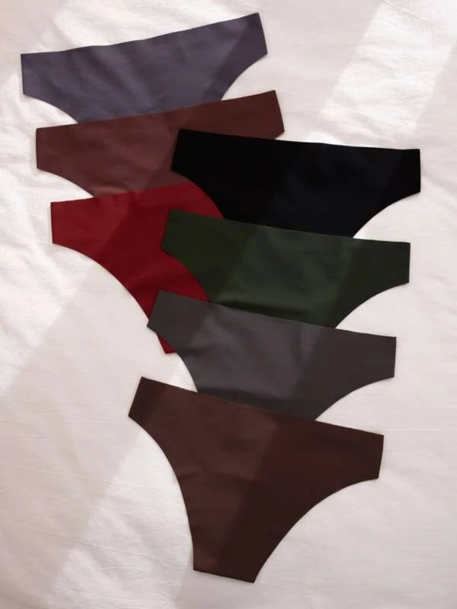 Pack Of 7 Plain No Show Panties-Soco Hoodie