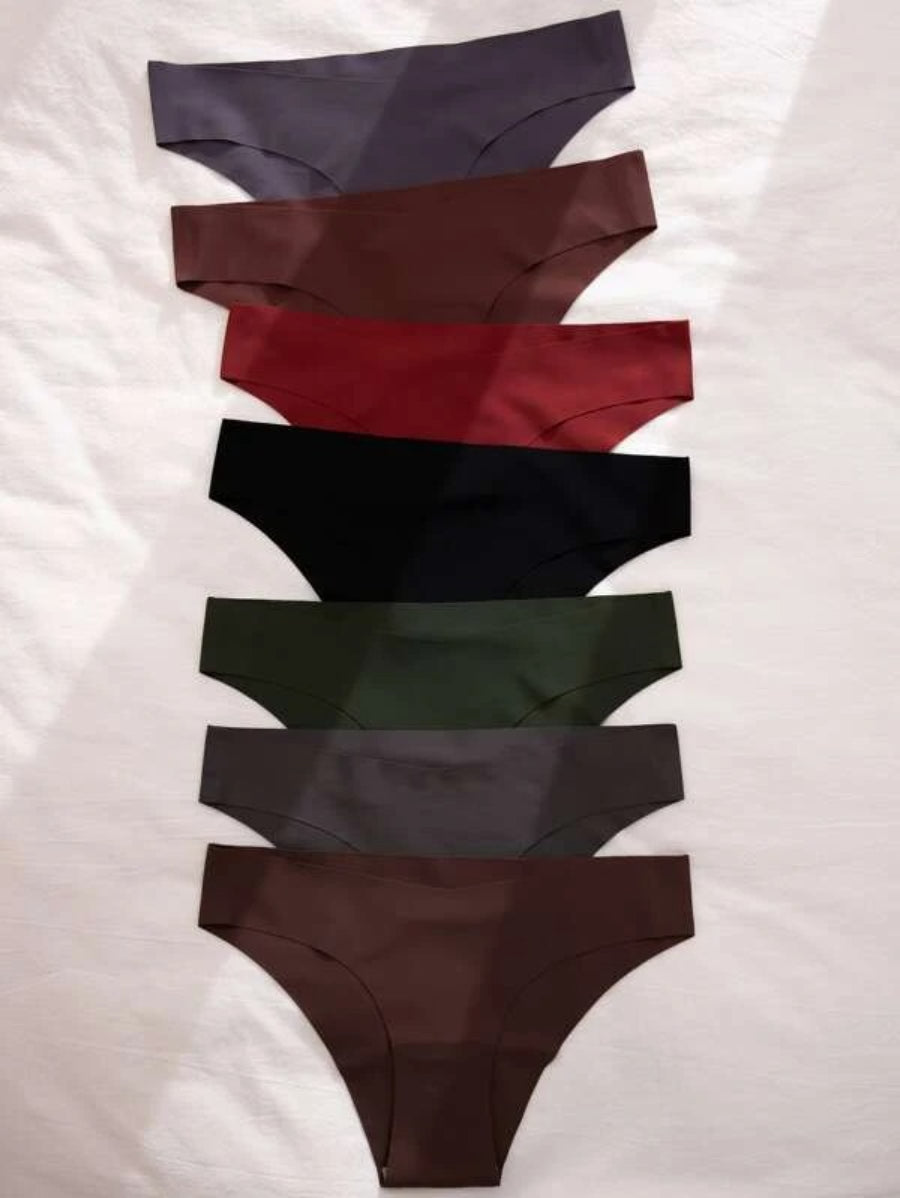 Pack Of 7 Plain No Show Panties-Soco Hoodie