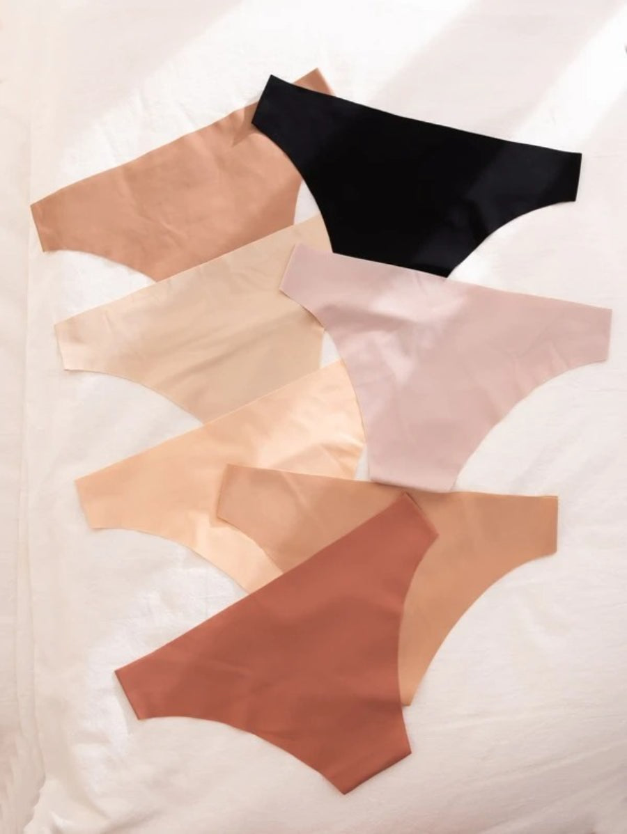 Pack Of 7 Solid No Show Panty Set-Soco Hoodie