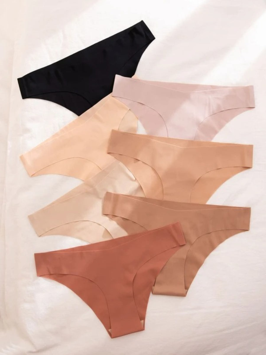 Pack Of 7 Solid No Show Panty Set-Soco Hoodie