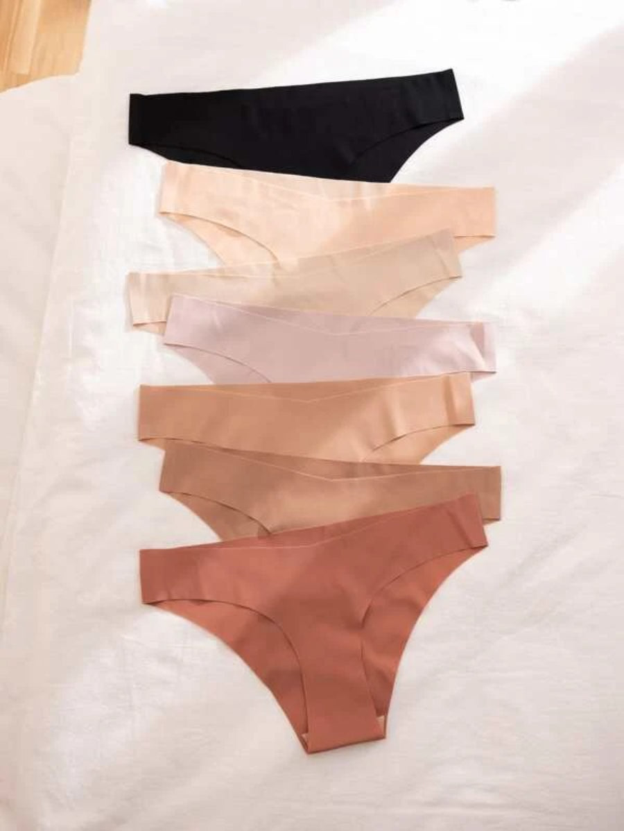 Pack Of 7 Solid No Show Panty Set-Soco Hoodie