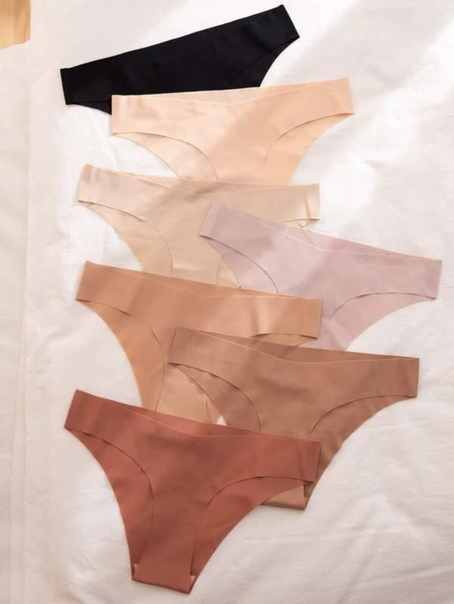 Pack Of 7 Solid No Show Panty Set-Soco Hoodie