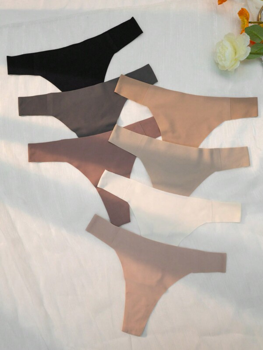 Pack Of 7 Solid Simple Thong-Soco Hoodie