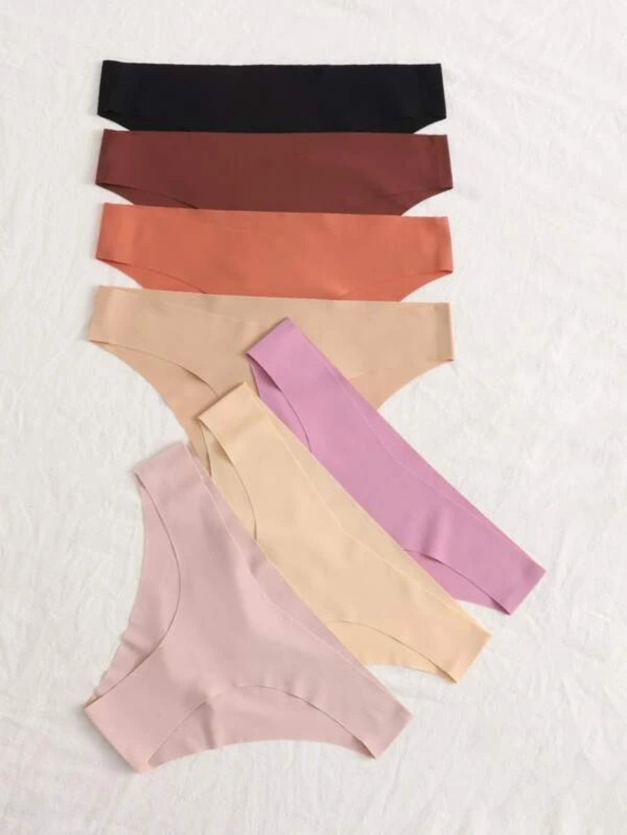 Pack Of 7 Plain Mid Rise Panty-Soco Hoodie