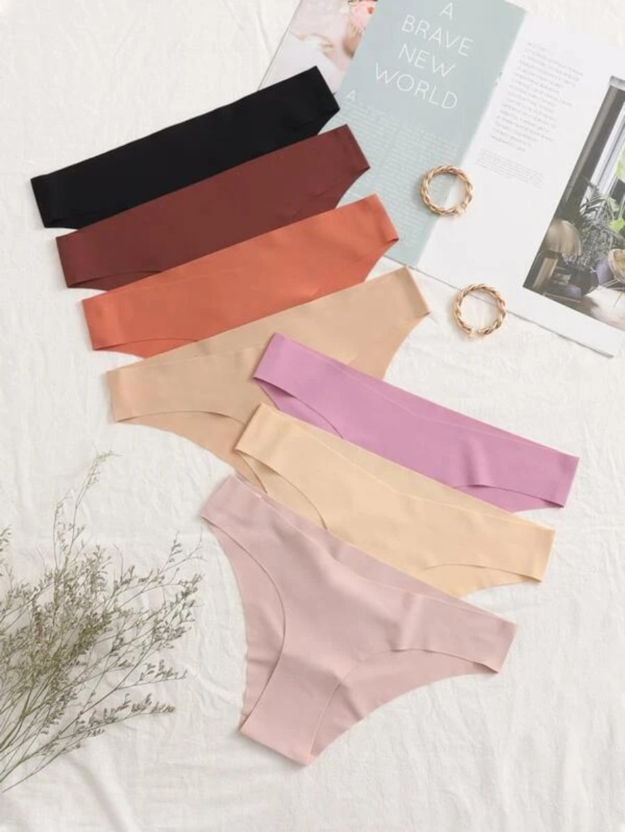 Pack Of 7 Plain Mid Rise Panty-Soco Hoodie