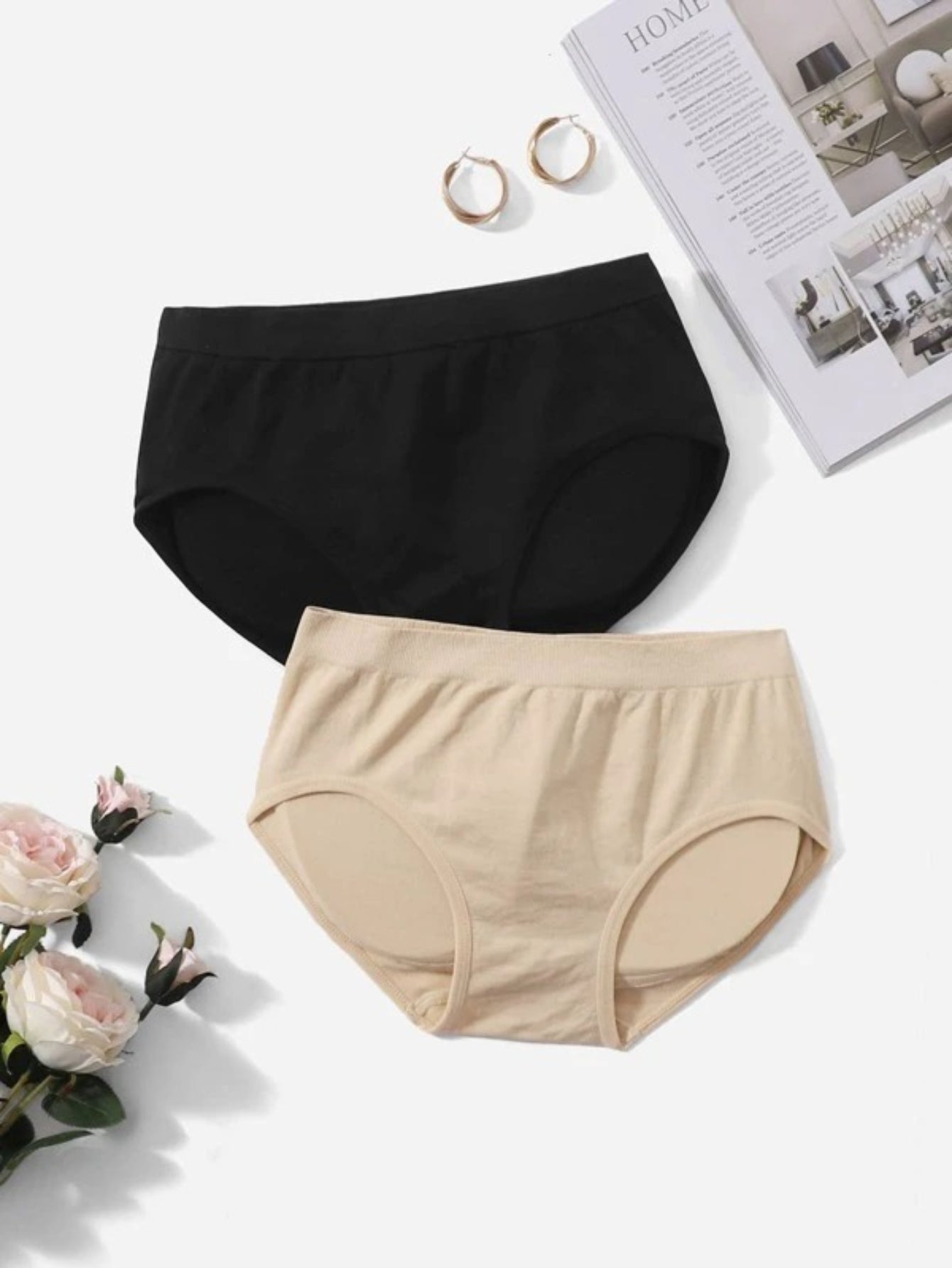 Pack of 2 Solid Shapewear Panty With Pad-Soco Hoodie