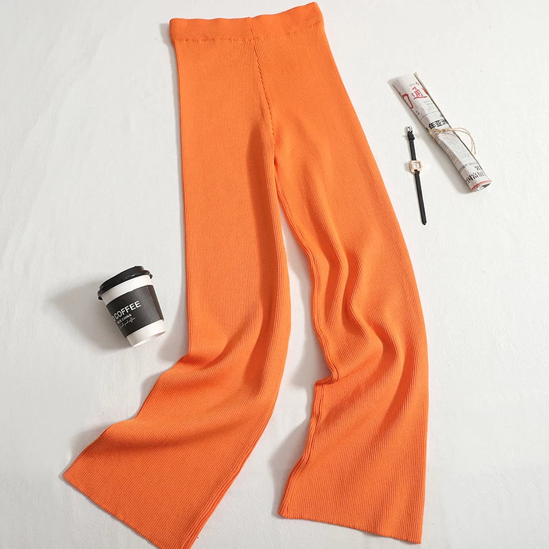 Loose Solid Split Knitted Sweater Set-Soco Hoodie