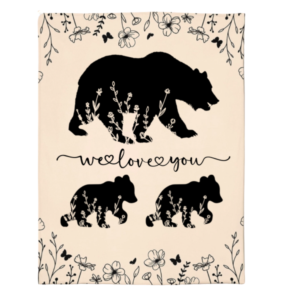 Personalized Mama Bear Blanket A Cozy Mothers Day Gift For Mom Orange 2
