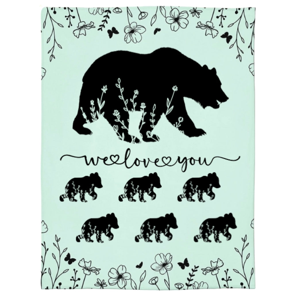 Personalized Mama Bear Blanket A Cozy Mothers Day Gift For Mom Green 6