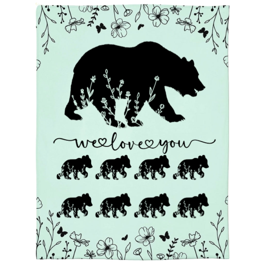 Personalized Mama Bear Blanket A Cozy Mothers Day Gift For Mom Green 8