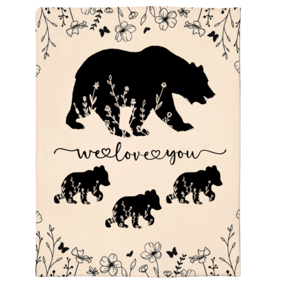 Personalized Mama Bear Blanket A Cozy Mothers Day Gift For Mom Orange 3
