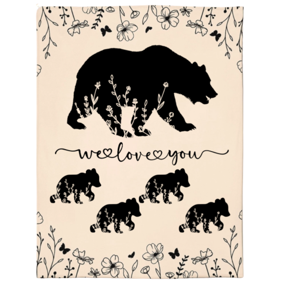 Personalized Mama Bear Blanket A Cozy Mothers Day Gift For Mom Orange 4