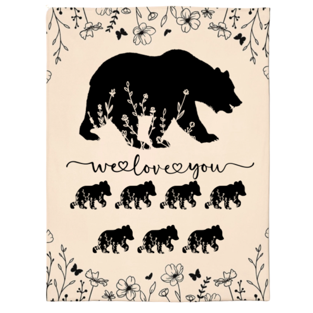 Personalized Mama Bear Blanket A Cozy Mothers Day Gift For Mom Orange 7