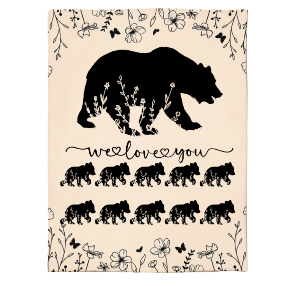 Personalized Mama Bear Blanket A Cozy Mothers Day Gift For Mom Orange 10
