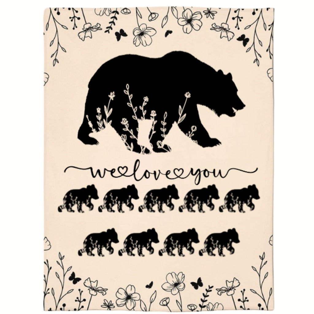 Personalized Mama Bear Blanket A Cozy Mothers Day Gift For Mom Orange 9