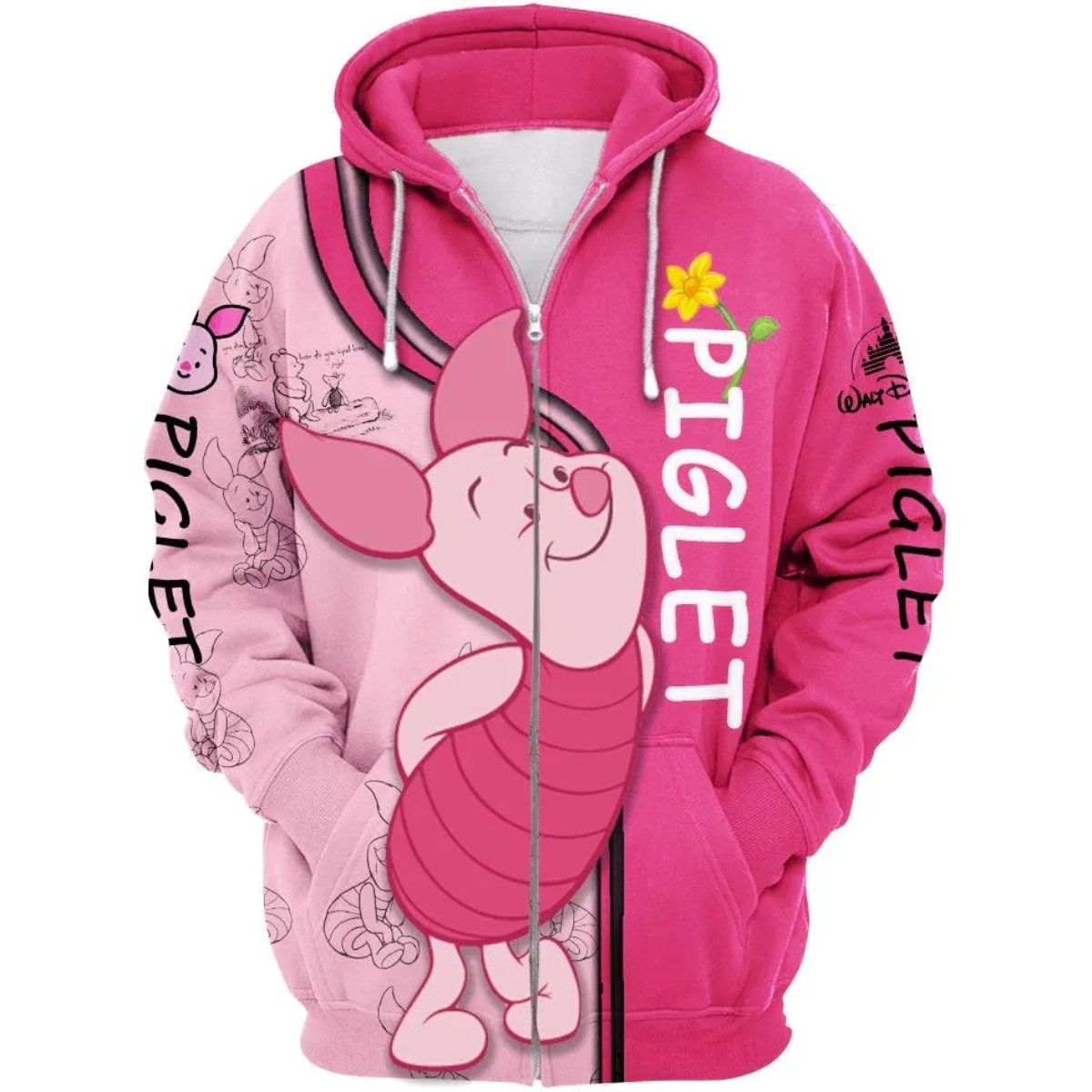 Piglet Zip Up Hoodie
