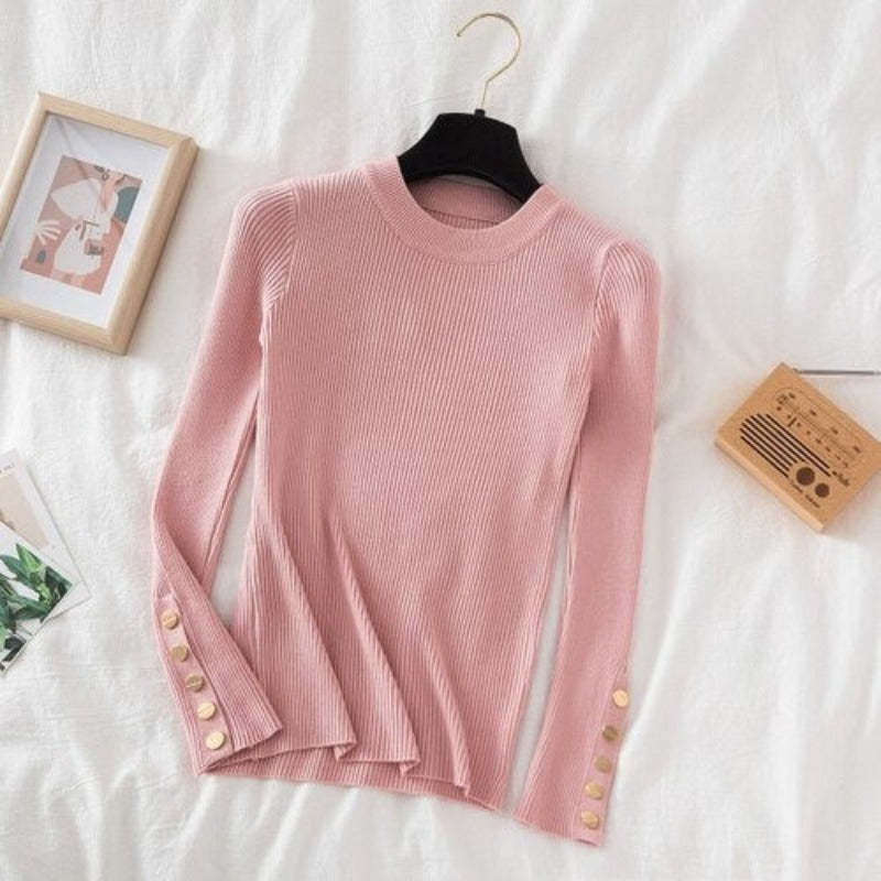 O-Neck Knitted Long Pullover For Women-Soco Hoodie