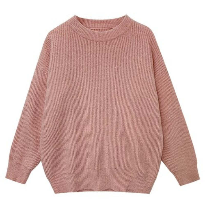 Cashmere Knitted Solid Long-Sleeved Pullover For Women-Soco Hoodie