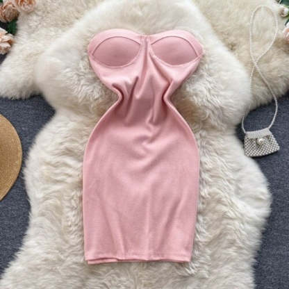 Stylish Off Shoulder Waist Slim Dress For Women-Soco Hoodie