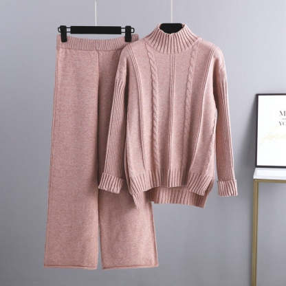 Warm Cashmere Sweater And Pants Sets For Women-Soco Hoodie