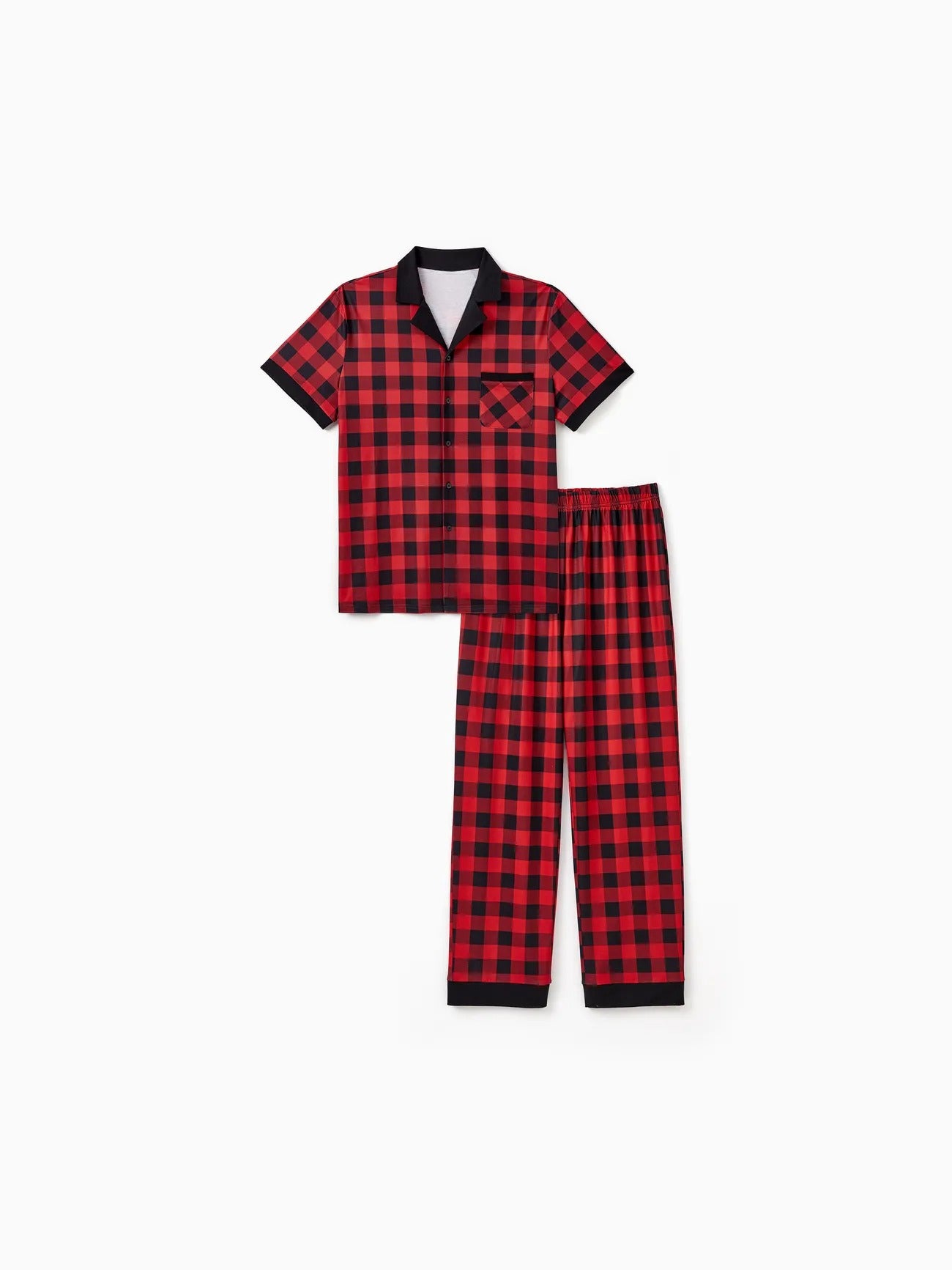 Plaid Family Matching Pajama Set Men