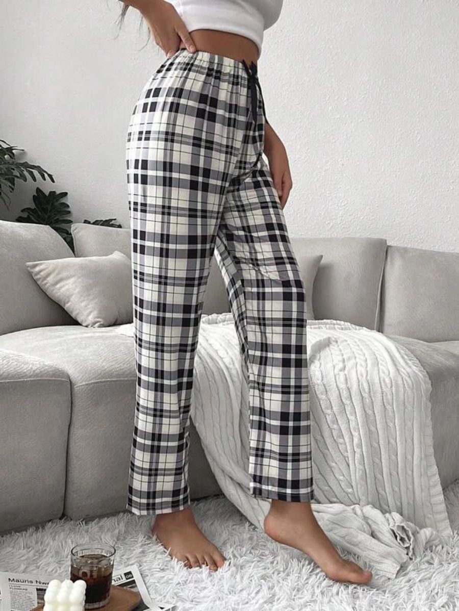 Plaid Pattern Pajamas-Soco Hoodie