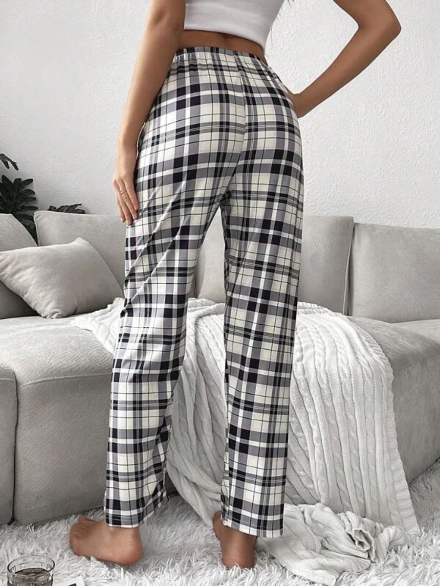 Plaid Pattern Pajamas-Soco Hoodie