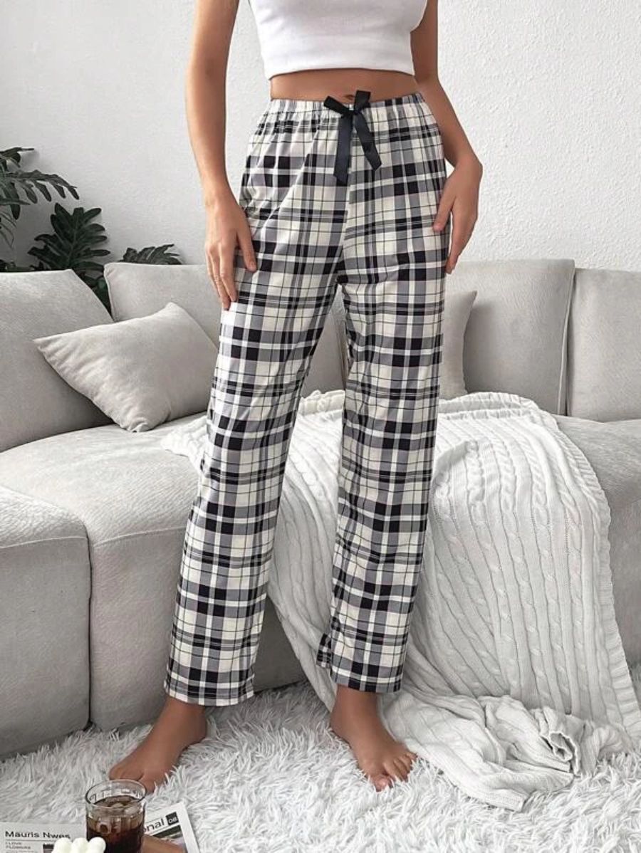 Plaid Pattern Pajamas-Soco Hoodie