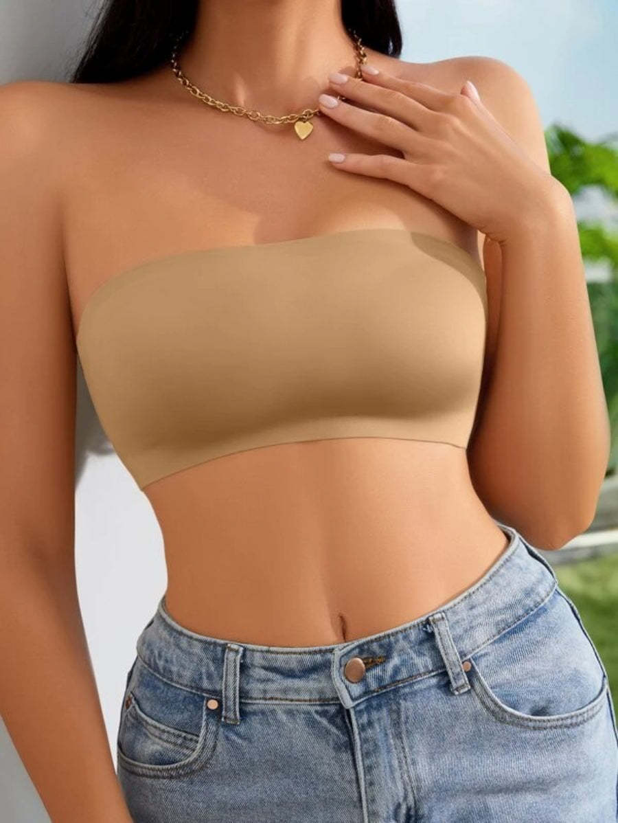 Plain Bandeau Bra-Soco Hoodie