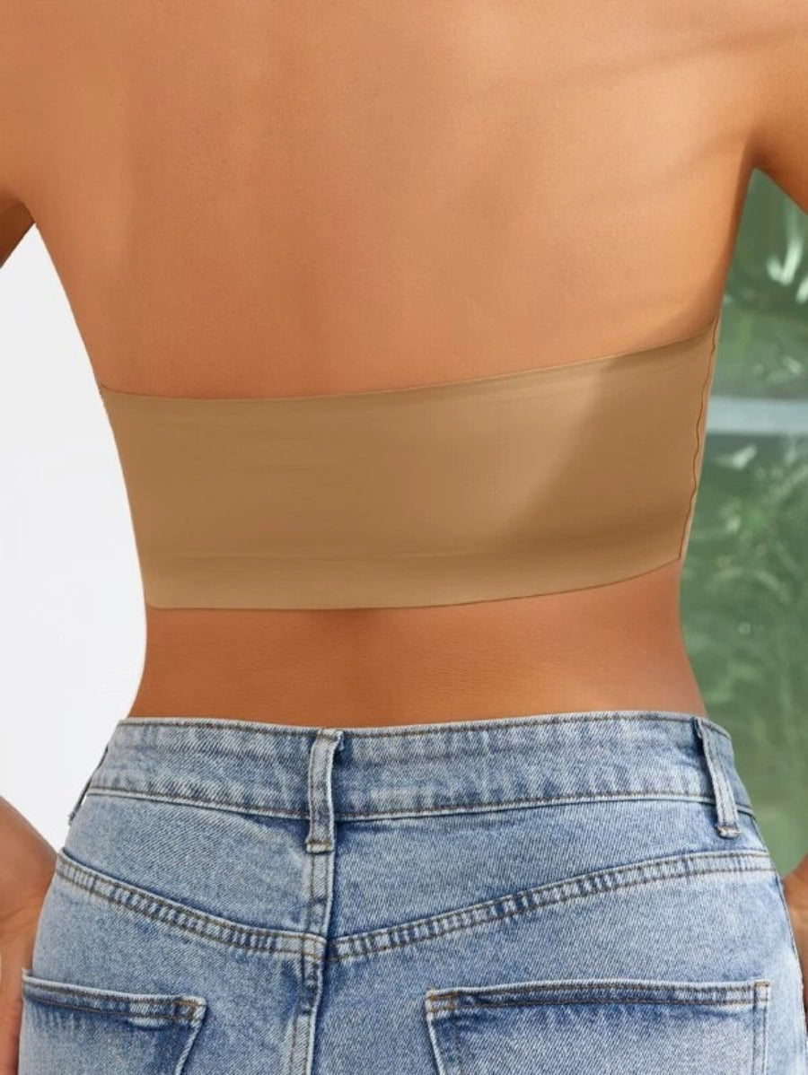 Solid Bandeau Casual Bra-Soco Hoodie