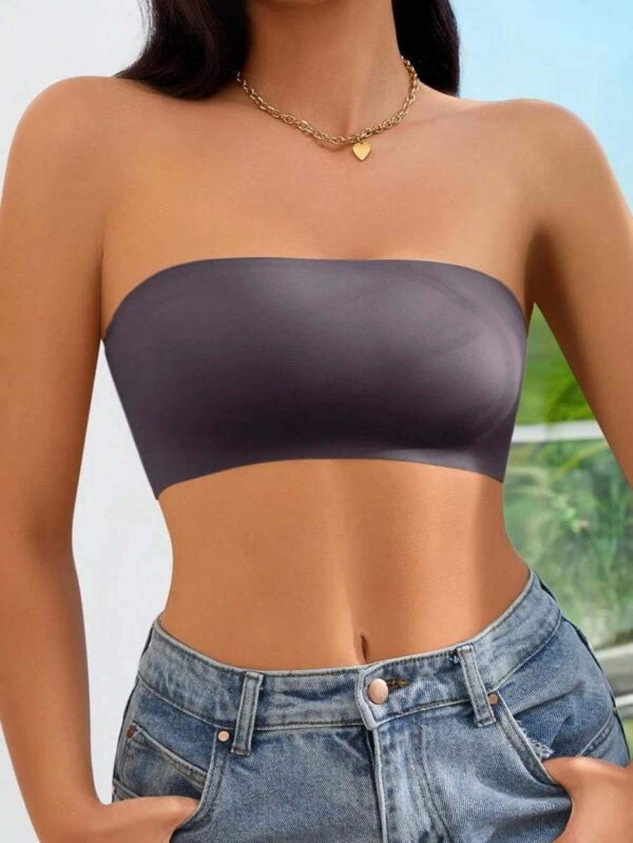 Plain Bandeau Bra-Soco Hoodie