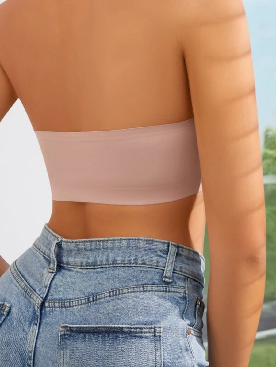 Solid Bandeau Casual Bra-Soco Hoodie