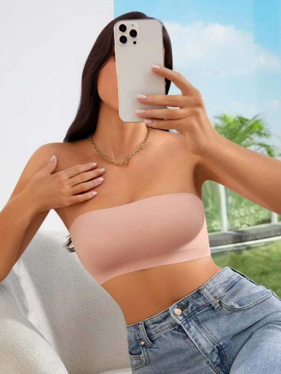 Plain Bandeau Bra-Soco Hoodie