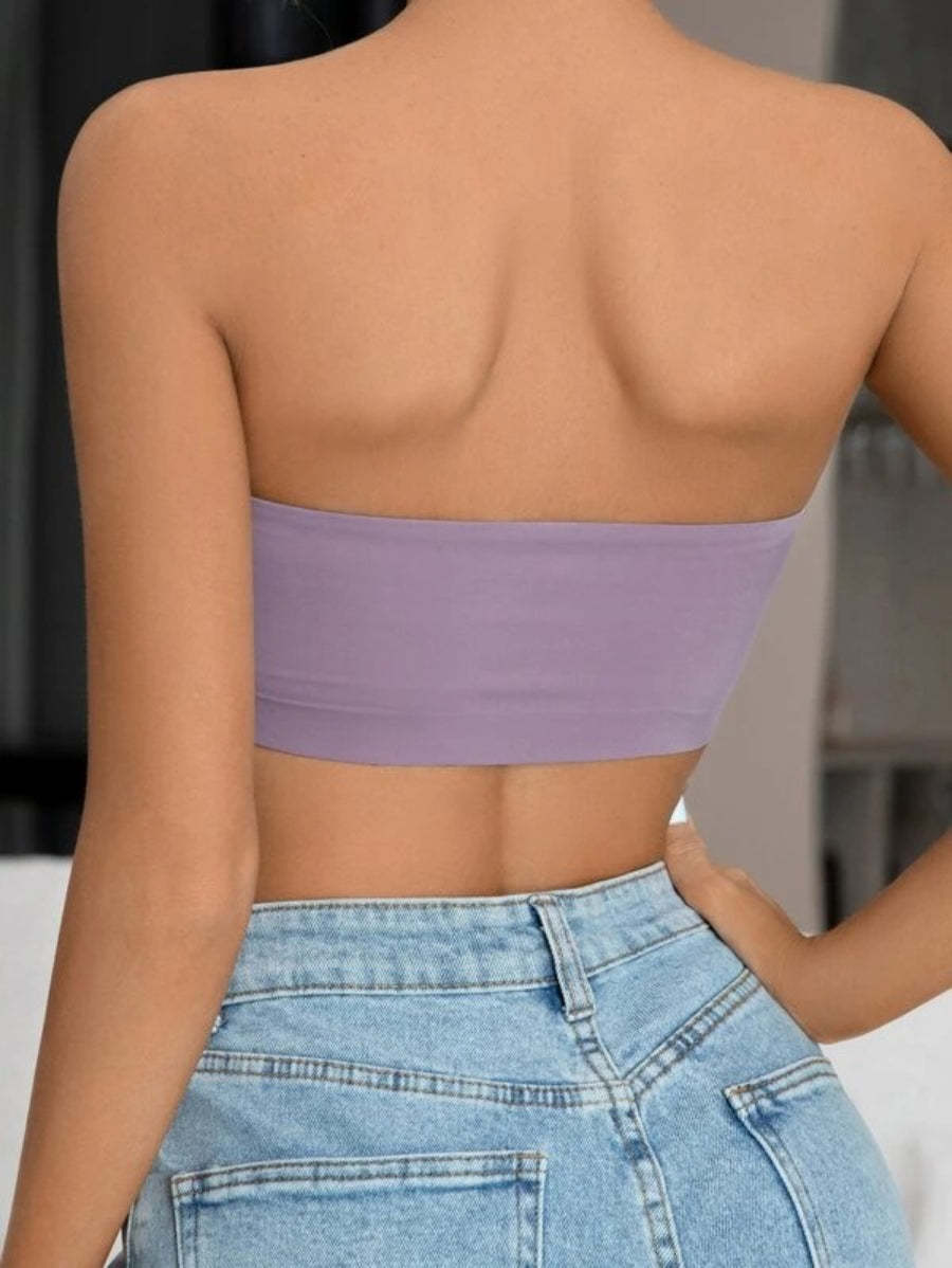 Plain Bandeau Bra-Soco Hoodie