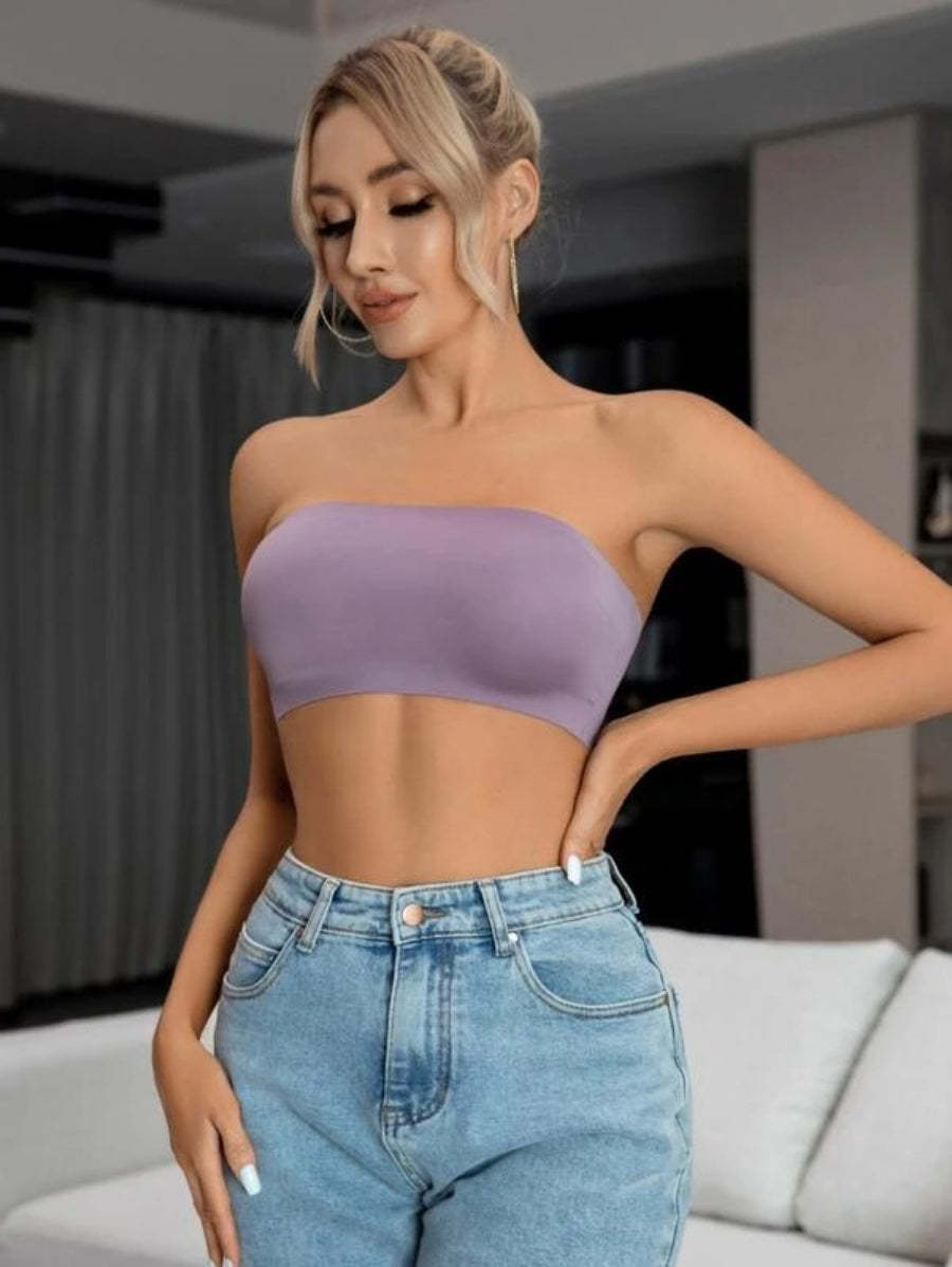 Plain Bandeau Bra-Soco Hoodie