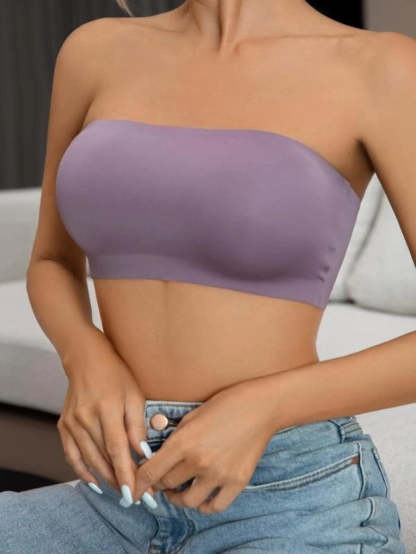 Plain Bandeau Bra-Soco Hoodie