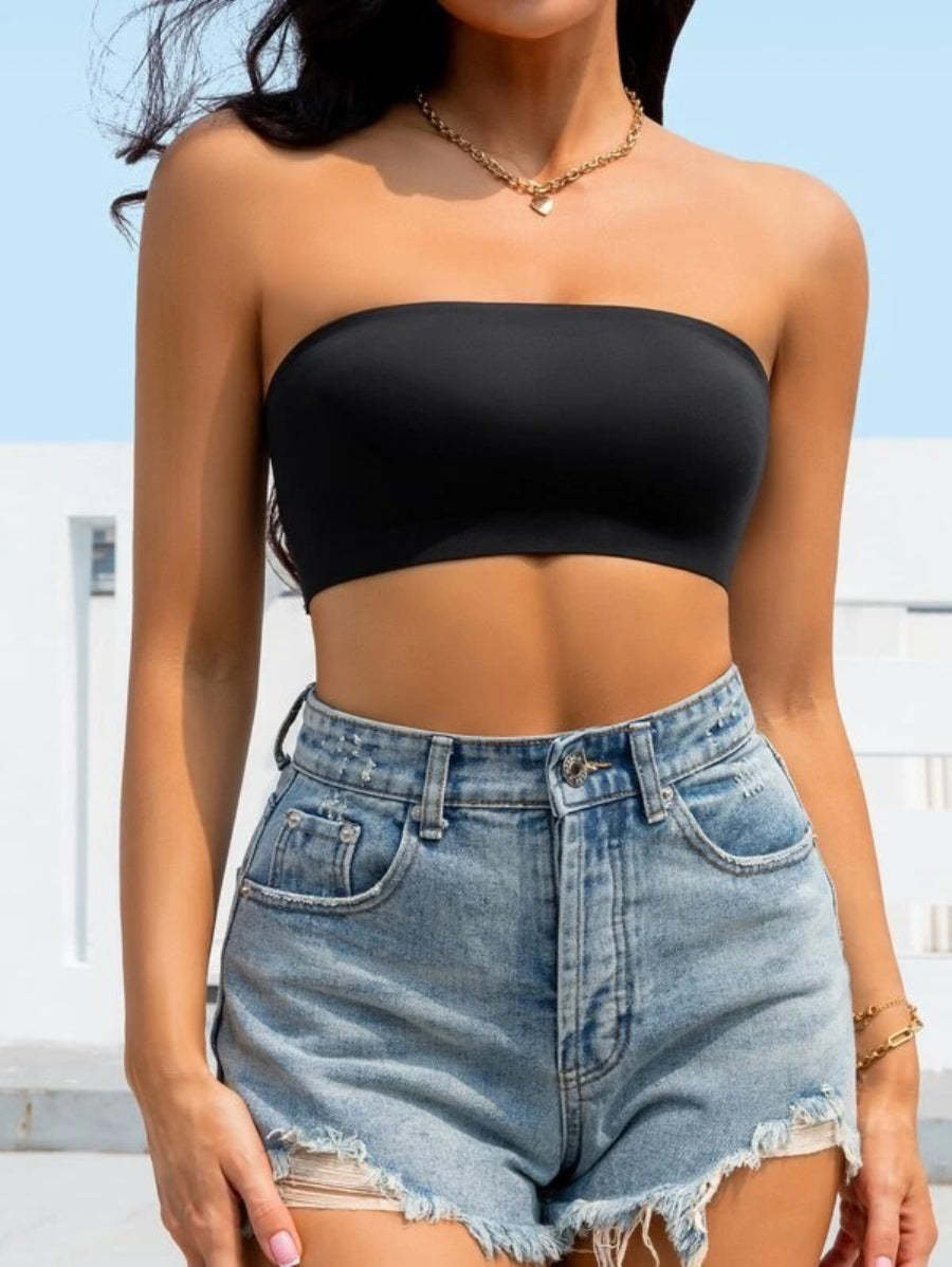 Plain Bandeau Bra-Soco Hoodie