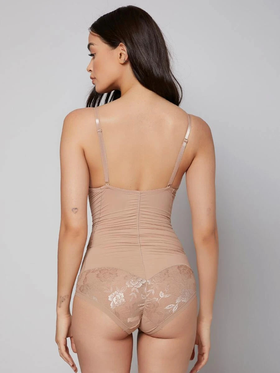 Plain Underwire Shapewear Bodysuit-Soco Hoodie