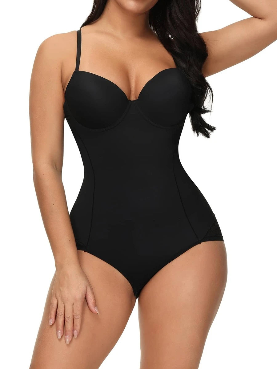 Plain Underwire Shapewear Bodysuit-Soco Hoodie