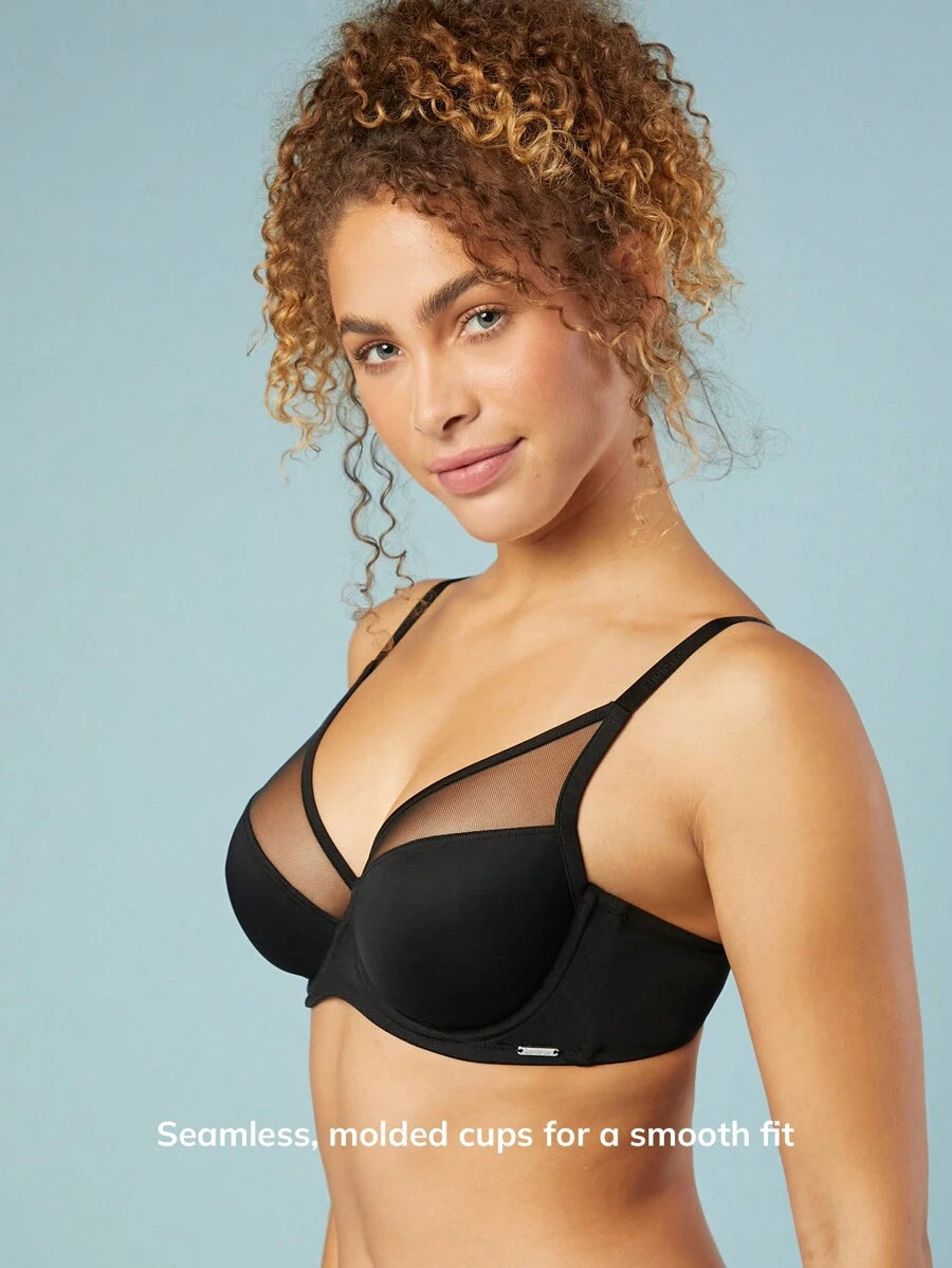 Plunge Underwire T Shirt Bra-Soco Hoodie