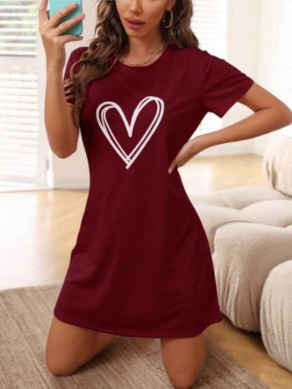 Printed Design Night Dress-Soco Hoodie