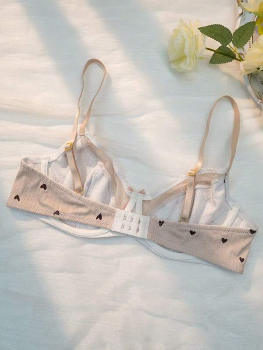 Printed Design Underwire Bra-Soco Hoodie