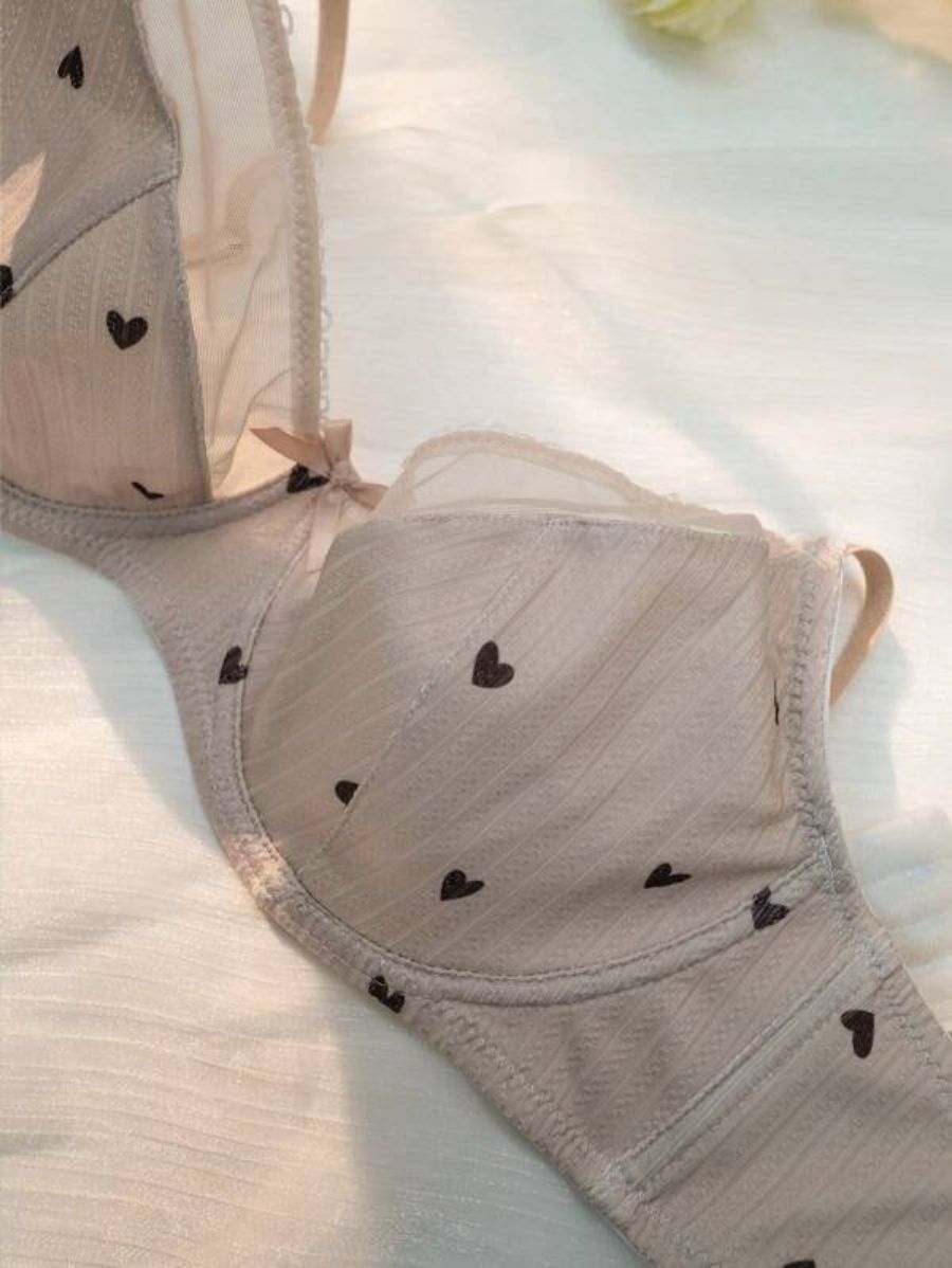 Printed Design Underwire Bra-Soco Hoodie