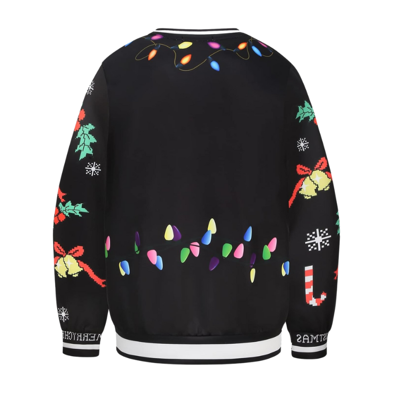 Retro Reindeer Vibes Printed Christmas Sweatshirt