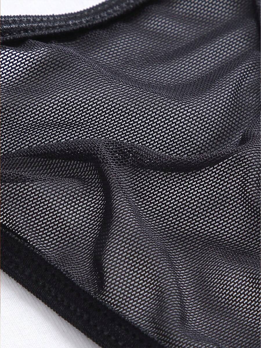 Rhinestone Ring Linked Thong-Soco Hoodie