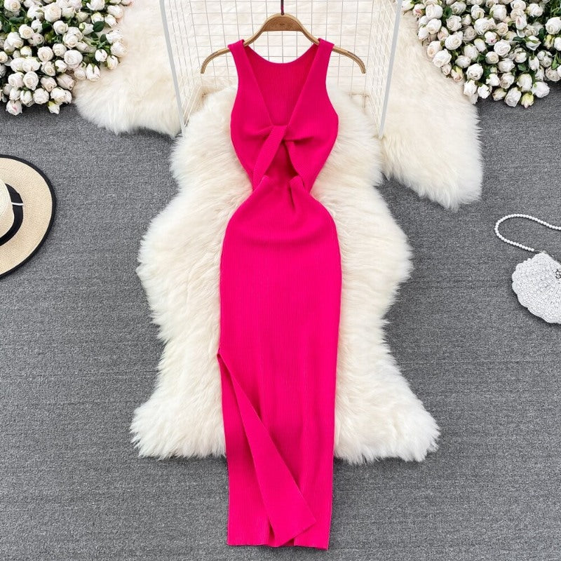 Casual Twisted Korean Long Dress For Women-Soco Hoodie
