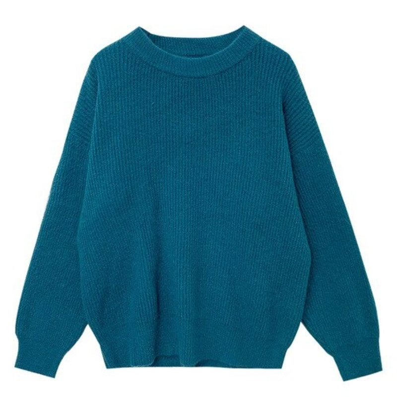 Cashmere Knitted Solid Long-Sleeved Loose Pullover For Women-Soco Hoodie