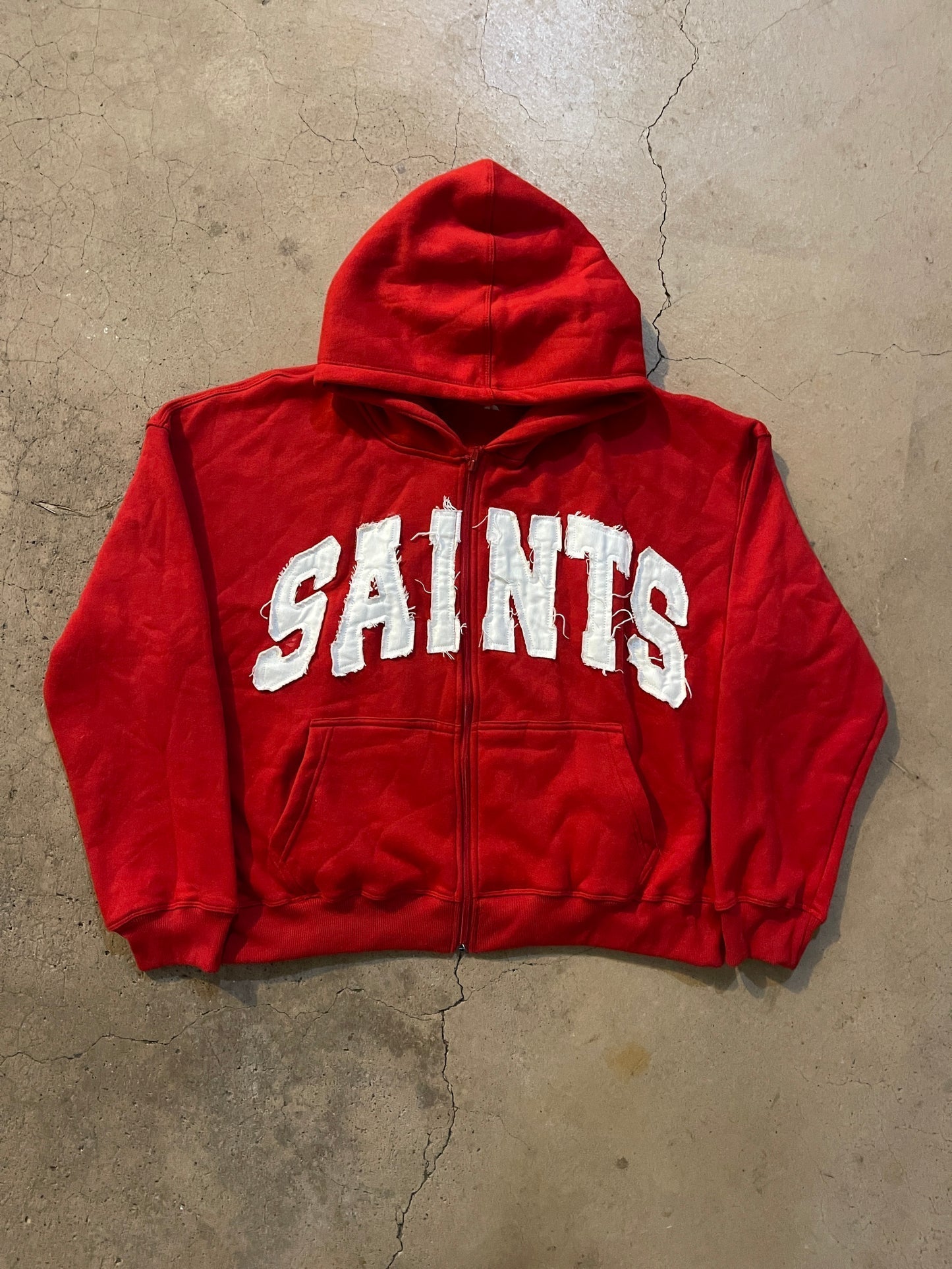 Saints Printed Sweatsuit Set Red